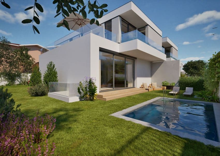 Closed collection of villas with heated pools by the ocean 1