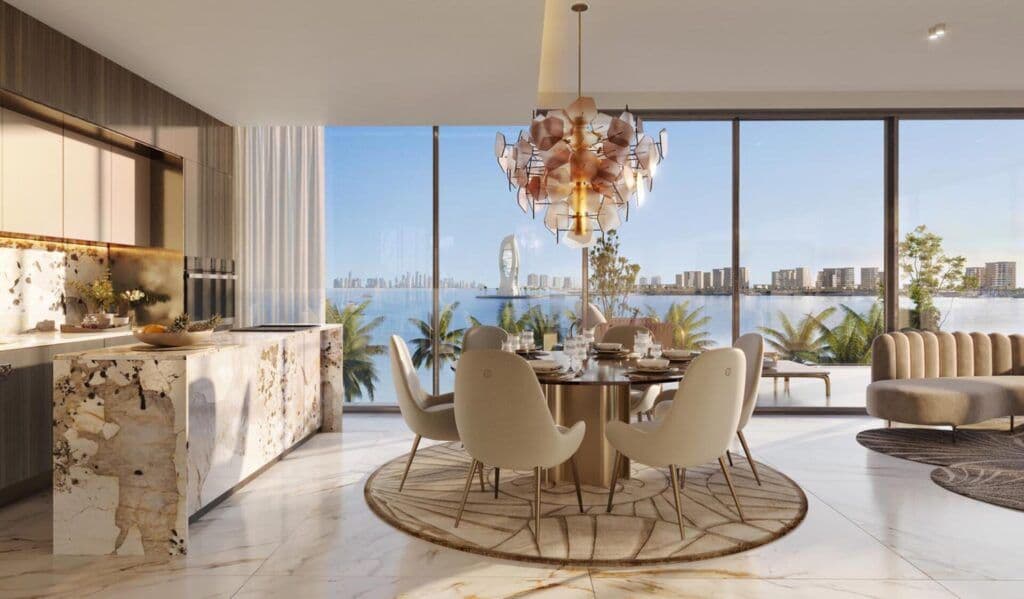 Sea residences on the island off the coast of Doha 1